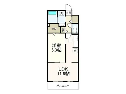 アウル吉祥寺南(1LDK/2階)の間取り写真