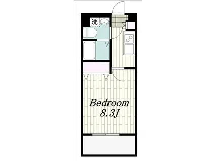 NO.71オリエントトラストタワー(1K/11階)の間取り写真