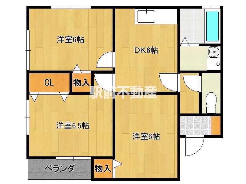 グリーンハイツ(3DK/2階)の間取り写真