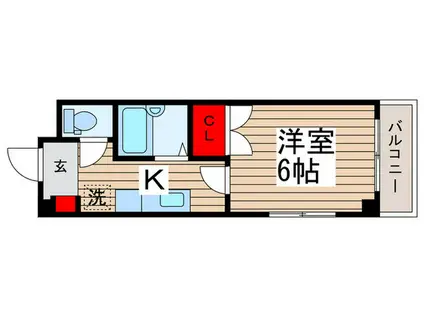 SKビル(1K/3階)の間取り写真