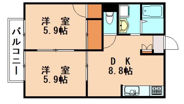 セフィーラ中村B(1LDK/1階)の間取り写真