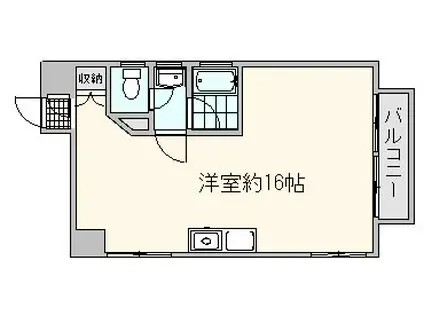 興松マンション(ワンルーム/4階)の間取り写真