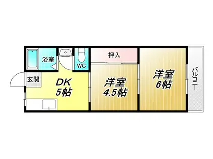 小阪ハイツ(2DK/3階)の間取り写真