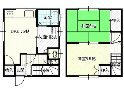 太田アパート(2DK/1階)の間取り写真