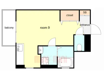 日向ハウス(ワンルーム/2階)の間取り写真