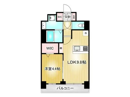 プレサンス丸の内アドブル(1LDK/2階)の間取り写真
