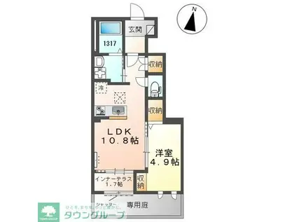 アドニス(1LDK/1階)の間取り写真