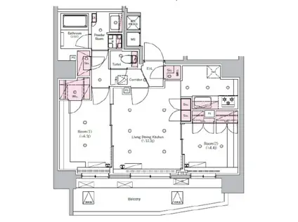 シーフォルム板橋3(2LDK/10階)の間取り写真