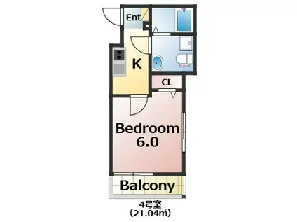 パークアジュール春日部(1K/3階)の間取り写真