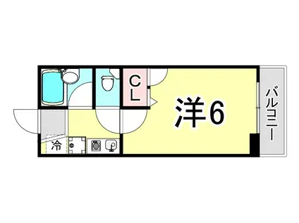 コンフォート甲子園(1K/2階)の間取り写真