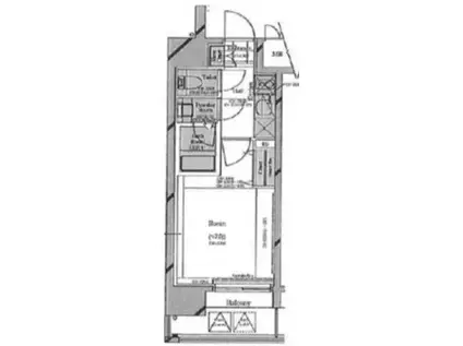 コンシェリア豊洲MASTERS VILLA(1K/12階)の間取り写真