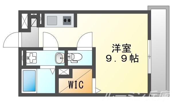フルール恵比須(ワンルーム/3階)の間取り写真