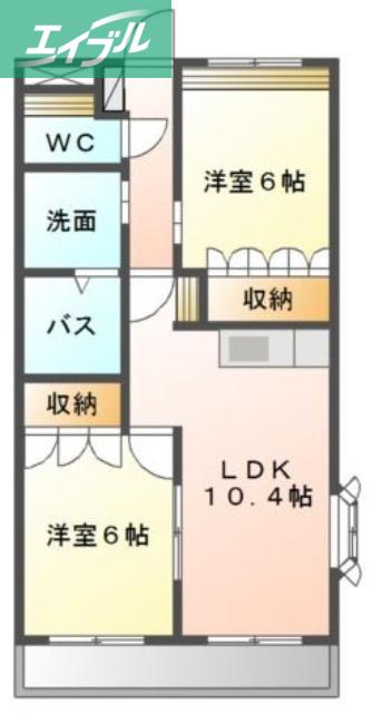 ルミナスコート(2LDK/1階)の間取り写真