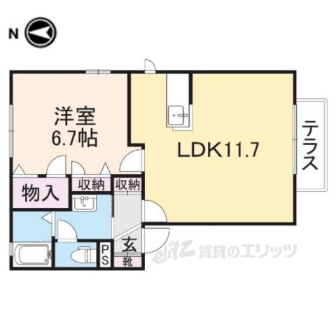 ルーチェ・ベガA(1LDK/1階)の間取り写真