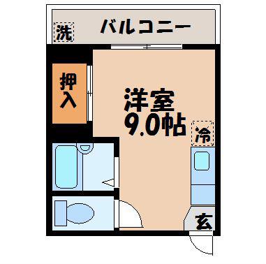 円口ビル(ワンルーム/4階)の間取り写真
