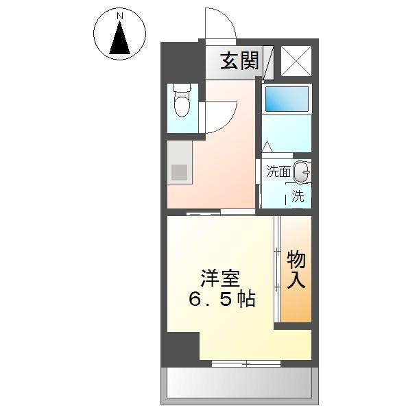 EXE原(1K/9階)の間取り写真