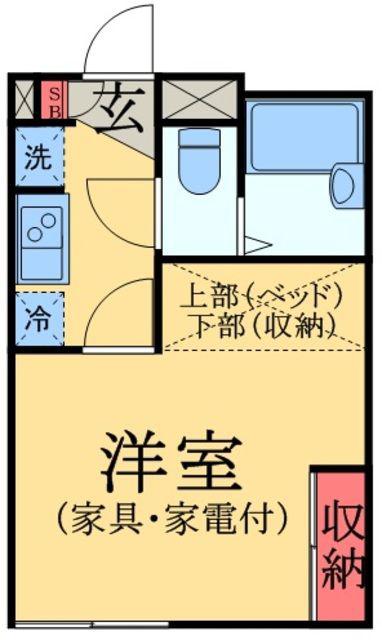 LPファーム オイカワ(1K/2階)の間取り写真