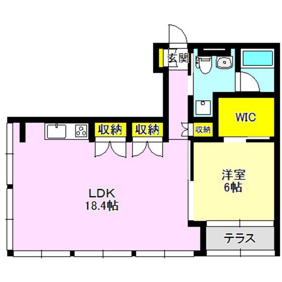 STYLE9(1LDK/2階)の間取り写真