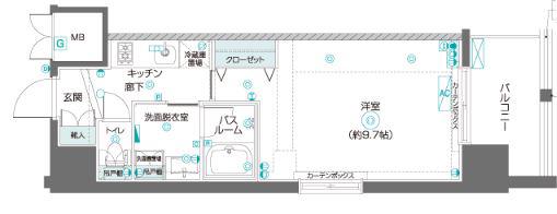 ZOOM東陽町(1K/6階)の間取り写真