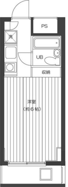 エスケイケイビル(1K/2階)の間取り写真
