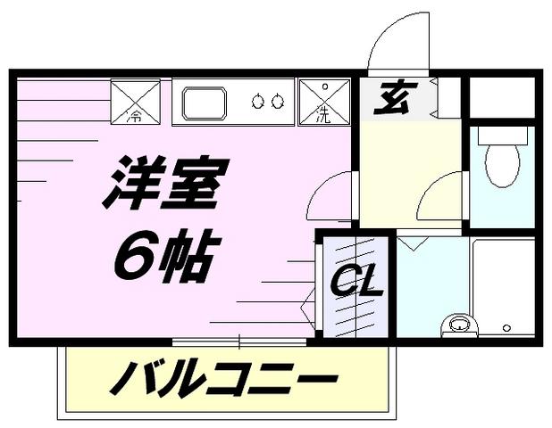 プチ・フラゴラ(ワンルーム/3階)の間取り写真