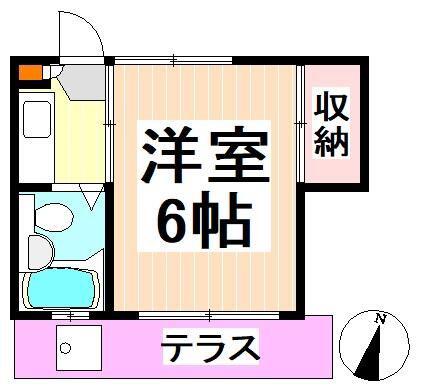 コーポ富紀(1K/1階)の間取り写真