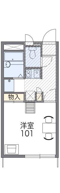 レオパレスCHAMBRE N(1K/1階)の間取り写真