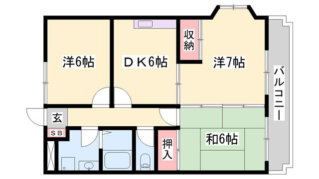 MANSION LOTUS(3DK/2階)の間取り写真