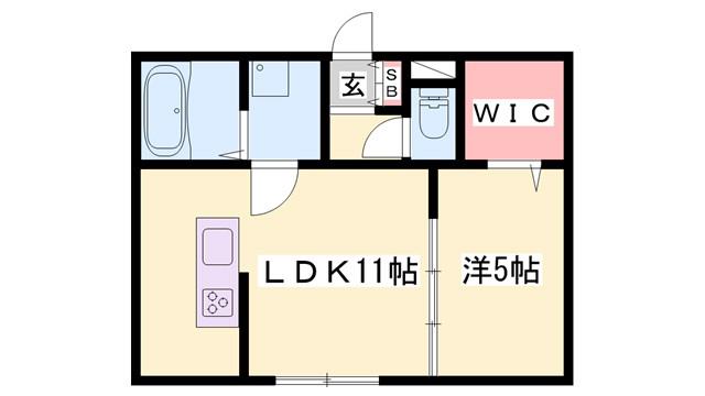 SMILE HEART II(1LDK/1階)の間取り写真