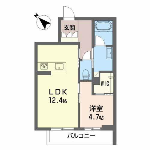 グランシア(1LDK/3階)の間取り写真