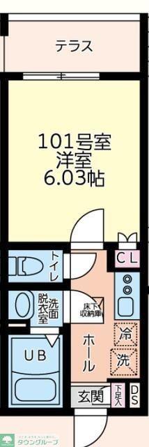 フルセイル中山II(1K/3階)の間取り写真