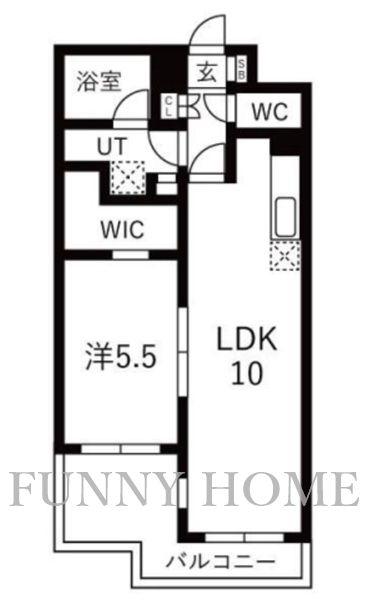 第10プラムハイツ(1LDK/3階)の間取り写真