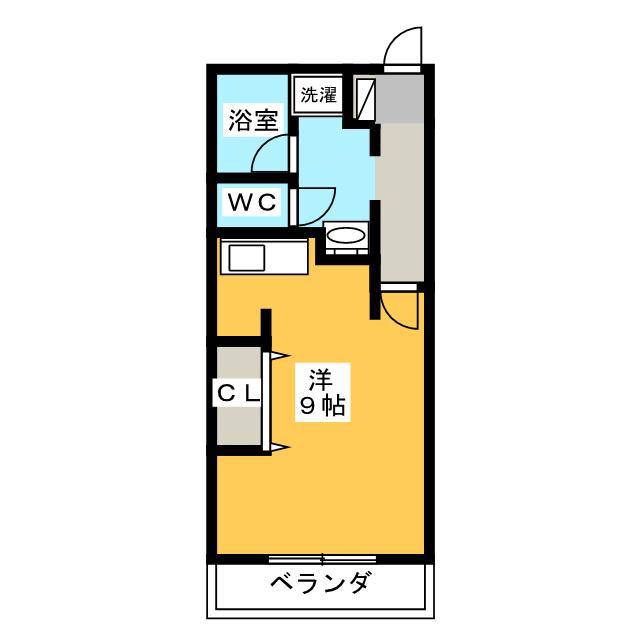 コンベナリー八幡A(ワンルーム/3階)の間取り写真