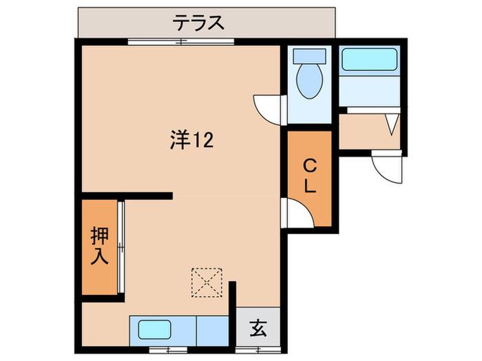 駒田文化(ワンルーム/1階)の間取り写真