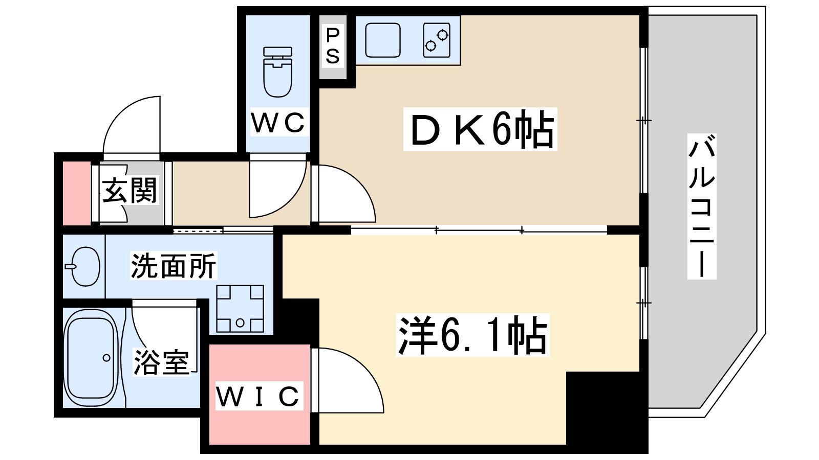 エステムプラザ梅田イースト(1DK/9階)の間取り写真