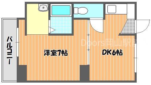ヴィラナリー児島1号棟(1DK/1階)の間取り写真