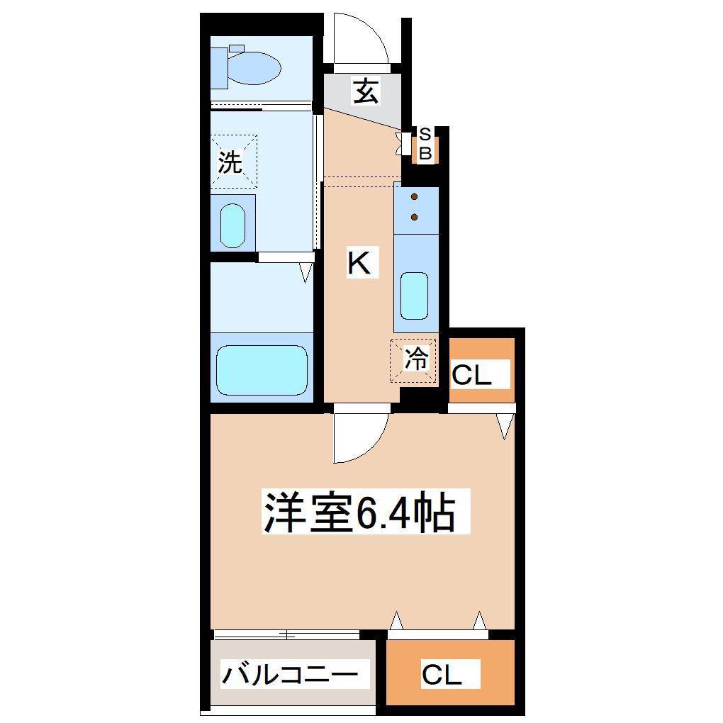 DAICORO・I(1K/1階)の間取り写真