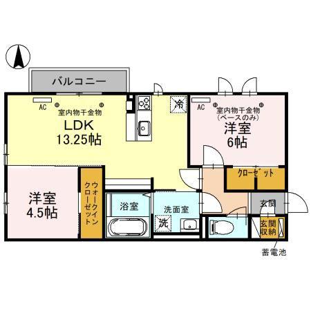 フォレスタII(2LDK/2階)の間取り写真