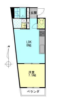 サンシティ中野II(1LDK/4階)の間取り写真