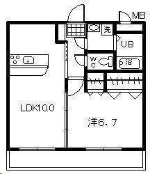 ジョイスソレイユ(1LDK/3階)の間取り写真