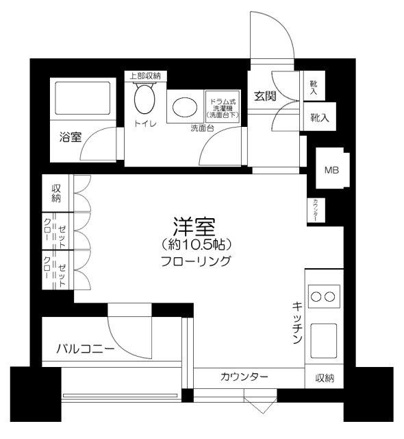ラヴォーグ南青山(ワンルーム/4階)の間取り写真
