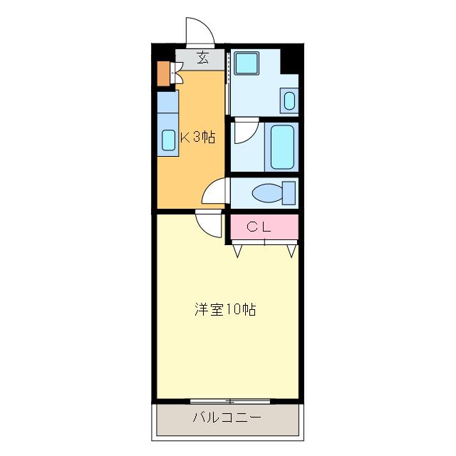 メゾン半田(1K/2階)の間取り写真