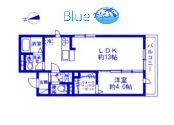 グレンブロッホ(1LDK/2階)の間取り写真