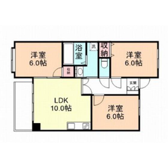 ラウンドパレス(3LDK/5階)の間取り写真