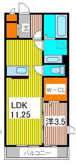 プルミエール(1LDK/3階)の間取り写真