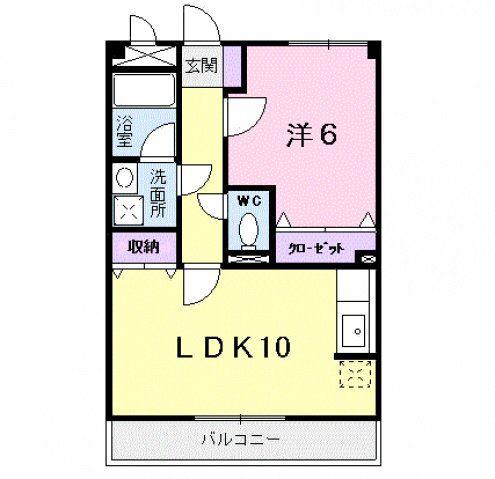 パソ・ヘンテ(1LDK/2階)の間取り写真