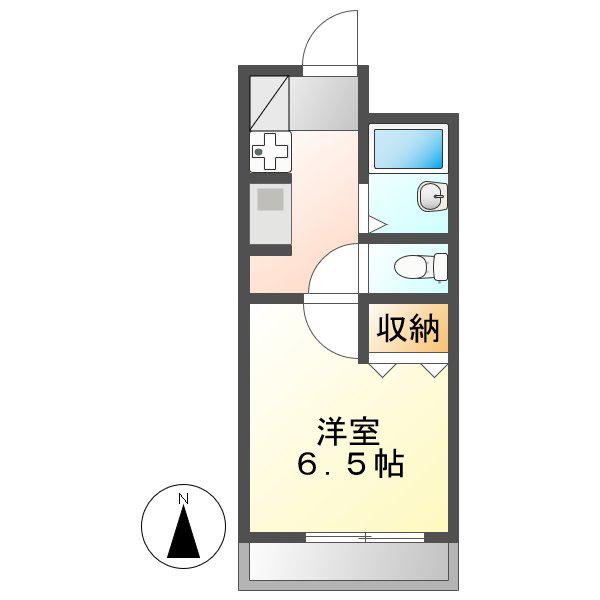 パレス森孝(1K/4階)の間取り写真