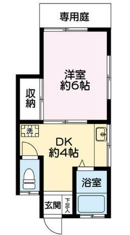 Gハウス妙蓮寺(1DK/1階)の間取り写真