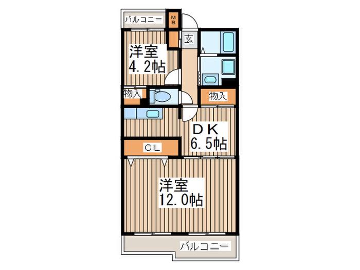 岩澤マンション(2DK/3階)の間取り写真