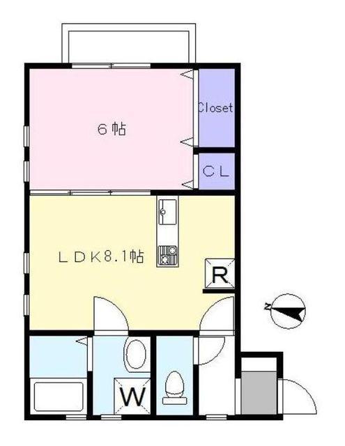ANNEX OF HORUS(1DK/1階)の間取り写真